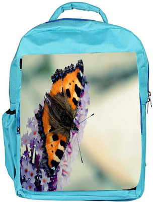 

Snoogg Eco Friendly Canvas Butterfly In White Flower Designer Backpack Rucksack School Travel Unisex Casual Canvas Bag Bookbag Satchel 5 L Backpack(Blue)