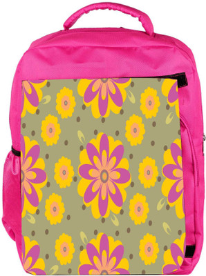 

Snoogg Eco Friendly Canvas Pink Floral Designer Backpack Rucksack School Travel Unisex Casual Canvas Bag Bookbag Satchel 5 L Backpack(Pink)
