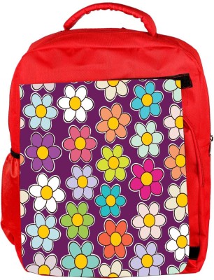 

Snoogg Eco Friendly Canvas Seamless Floral Pattern Flowers Texture Daisy Backpack Rucksack School Travel Unisex Casual Canvas Bag Bookbag Satchel 5 L Backpack(Red)