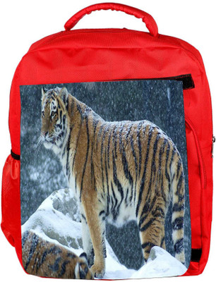 

Snoogg Eco Friendly Canvas Snow Tiger Designer Backpack Rucksack School Travel Unisex Casual Canvas Bag Bookbag Satchel 5 L Backpack(Red)