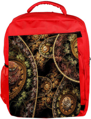 

Snoogg Eco Friendly Canvas Fractal Domes 2632 Backpack Rucksack School Travel Unisex Casual Canvas Bag Bookbag Satchel 5 L Backpack(Red)