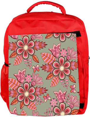 

Snoogg Eco Friendly Canvas Abstract Floral Background Backpack Rucksack School Travel Unisex Casual Canvas Bag Bookbag Satchel 5 L Backpack(Red)