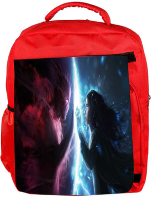 

Snoogg Eco Friendly Canvas Art Work Magic Hunter Designer Backpack Rucksack School Travel Unisex Casual Canvas Bag Bookbag Satchel 5 L Backpack(Red)