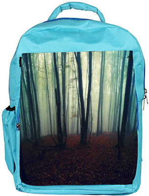 

Snoogg Eco Friendly Canvas Smoked Forest Designer Backpack Rucksack School Travel Unisex Casual Canvas Bag Bookbag Satchel 5 L Backpack(Blue)
