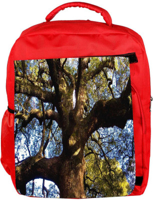 

Snoogg Eco Friendly Canvas Multiple Branched Tree Designer Backpack Rucksack School Travel Unisex Casual Canvas Bag Bookbag Satchel 5 L Backpack(Red)