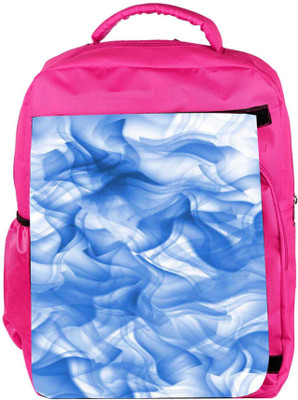 

Snoogg Eco Friendly Canvas White And Blue Smoke 2430 Backpack Rucksack School Travel Unisex Casual Canvas Bag Bookbag Satchel 5 L Backpack(Pink)