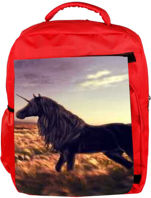 

Snoogg Eco Friendly Canvas Capricorn Horse Designer Backpack Rucksack School Travel Unisex Casual Canvas Bag Bookbag Satchel 5 L Backpack(Red)