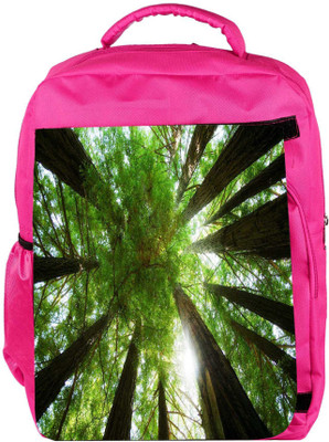 

Snoogg Eco Friendly Canvas Multiple Trees Designer Backpack Rucksack School Travel Unisex Casual Canvas Bag Bookbag Satchel 5 L Backpack(Pink)