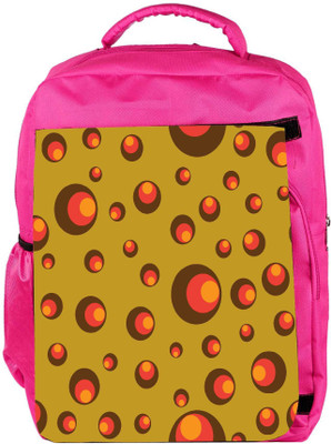 

Snoogg Eco Friendly Canvas Colorful Circles Designer Backpack Rucksack School Travel Unisex Casual Canvas Bag Bookbag Satchel 5 L Backpack(Pink)