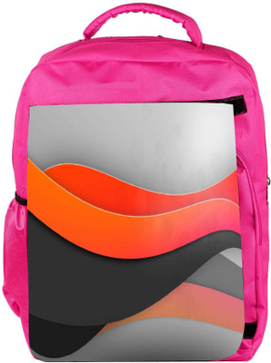 

Snoogg Eco Friendly Canvas Light Waves Designer Backpack Rucksack School Travel Unisex Casual Canvas Bag Bookbag Satchel 5 L Backpack(Pink)