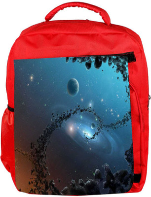 

Snoogg Eco Friendly Canvas Galaxy Designer Backpack Rucksack School Travel Unisex Casual Canvas Bag Bookbag Satchel 5 L Backpack(Red)