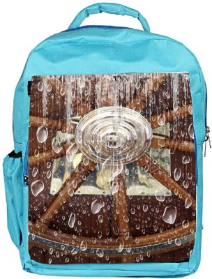 

Snoogg Eco Friendly Canvas Control Wheel Backpack Rucksack School Travel Unisex Casual Canvas Bag Bookbag Satchel 5 L Backpack(Blue)