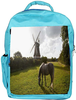 

Snoogg Eco Friendly Canvas Colorful Horse Designer Backpack Rucksack School Travel Unisex Casual Canvas Bag Bookbag Satchel 5 L Backpack(Blue)