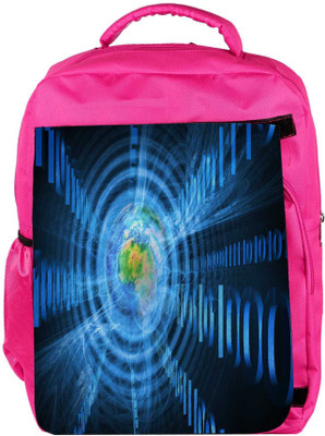 

Snoogg Eco Friendly Canvas Abstract Internet Background Backpack Rucksack School Travel Unisex Casual Canvas Bag Bookbag Satchel 5 L Backpack(Pink)