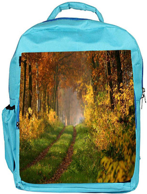

Snoogg Eco Friendly Canvas Small Way In Forest Designer Backpack Rucksack School Travel Unisex Casual Canvas Bag Bookbag Satchel 5 L Backpack(Blue)