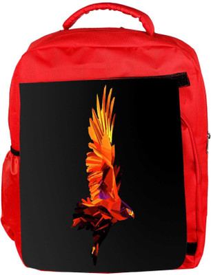 

Snoogg Eco Friendly Canvas Flying Eagle Designer Backpack Rucksack School Travel Unisex Casual Canvas Bag Bookbag Satchel 5 L Backpack(Red)