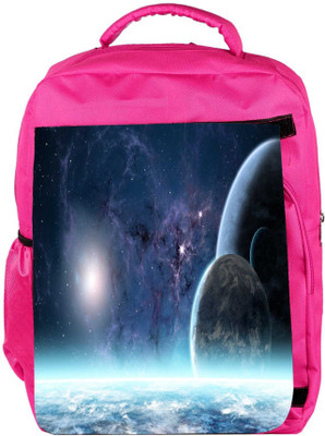 

Snoogg Eco Friendly Canvas Stars In Galaxy Designer Backpack Rucksack School Travel Unisex Casual Canvas Bag Bookbag Satchel 5 L Backpack(Pink)