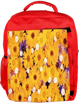 

Snoogg Eco Friendly Canvas Sunflower Designer Backpack Rucksack School Travel Unisex Casual Canvas Bag Bookbag Satchel 5 L Backpack(Red)