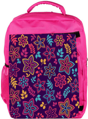 

Snoogg Eco Friendly Canvas Neon Flowers Purple Pattern Designer Backpack Rucksack School Travel Unisex Casual Canvas Bag Bookbag Satchel 5 L Backpack(Pink)