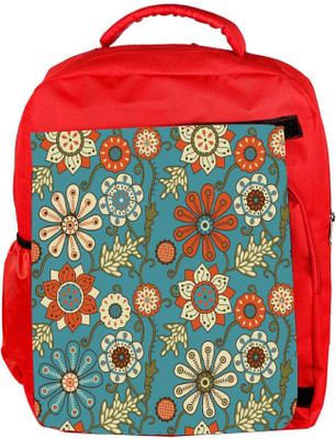 

Snoogg Eco Friendly Canvas Colorful Floral Seamless Pattern In Cartoon Style Seamless Pattern Backpack Rucksack School Travel Unisex Casual Canvas Bag Bookbag Satchel 5 L Backpack(Red)
