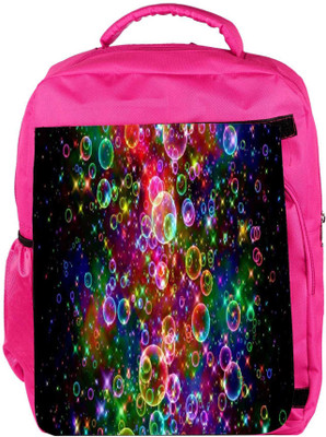 

Snoogg Eco Friendly Canvas Bubbles Universal Backpack Rucksack School Travel Unisex Casual Canvas Bag Bookbag Satchel 5 L Backpack(Pink)
