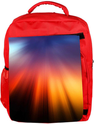 

Snoogg Eco Friendly Canvas Pattern Rays Designer Backpack Rucksack School Travel Unisex Casual Canvas Bag Bookbag Satchel 5 L Backpack(Red)