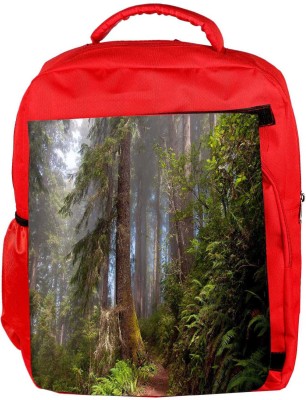 

Snoogg Eco Friendly Canvas Forest Designer Backpack Rucksack School Travel Unisex Casual Canvas Bag Bookbag Satchel 5 L Backpack(Red)