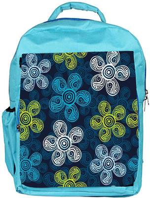 

Snoogg Eco Friendly Canvas Multicolor Flowers Designer Backpack Rucksack School Travel Unisex Casual Canvas Bag Bookbag Satchel 5 L Backpack(Blue)