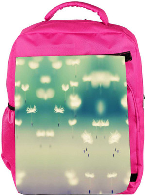 

Snoogg Eco Friendly Canvas Dandelion White Backpack Rucksack School Travel Unisex Casual Canvas Bag Bookbag Satchel 5 L Backpack(Pink)