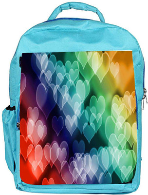

Snoogg Eco Friendly Canvas Colored Hearts Designer Backpack Rucksack School Travel Unisex Casual Canvas Bag Bookbag Satchel 5 L Backpack(Blue)