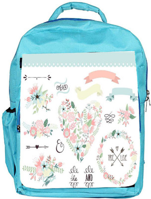 

Snoogg Eco Friendly Canvas Wedding Graphic Set Backpack Rucksack School Travel Unisex Casual Canvas Bag Bookbag Satchel 5 L Backpack(Blue)