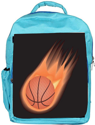 

Snoogg Eco Friendly Canvas Basketball Fire Backpack Rucksack School Travel Unisex Casual Canvas Bag Bookbag Satchel 5 L Backpack(Blue)