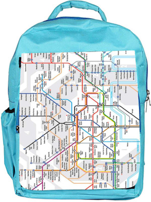 

Snoogg Eco Friendly Canvas London Tube Map Backpack Rucksack School Travel Unisex Casual Canvas Bag Bookbag Satchel 5 L Backpack(Blue)