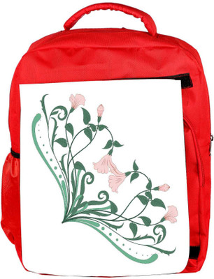 

Snoogg Eco Friendly Canvas Corner Flourish Frame Backpack Rucksack School Travel Unisex Casual Canvas Bag Bookbag Satchel 5 L Backpack(Red)