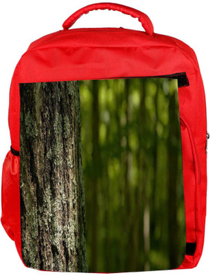 

Snoogg Eco Friendly Canvas Wooden Tree Designer Backpack Rucksack School Travel Unisex Casual Canvas Bag Bookbag Satchel 5 L Backpack(Red)