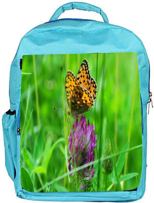 

Snoogg Eco Friendly Canvas Leopard Butterfly Designer Backpack Rucksack School Travel Unisex Casual Canvas Bag Bookbag Satchel 5 L Backpack(Blue)