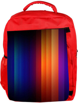 

Snoogg Eco Friendly Canvas Multicolor Rays Designer Backpack Rucksack School Travel Unisex Casual Canvas Bag Bookbag Satchel 5 L Backpack(Red)