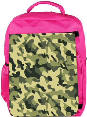 

Snoogg Eco Friendly Canvas Camo Green Military 2764 Backpack Rucksack School Travel Unisex Casual Canvas Bag Bookbag Satchel 5 L Backpack(Pink)
