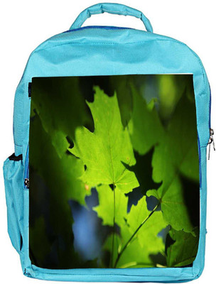 

Snoogg Eco Friendly Canvas Green Leaves Designer Backpack Rucksack School Travel Unisex Casual Canvas Bag Bookbag Satchel 5 L Backpack(Blue)