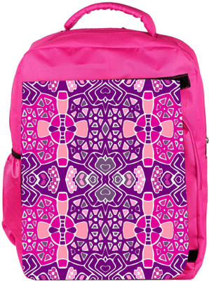 

Snoogg Eco Friendly Canvas Mixed Color Pattern Designer Backpack Rucksack School Travel Unisex Casual Canvas Bag Bookbag Satchel 5 L Backpack(Pink)