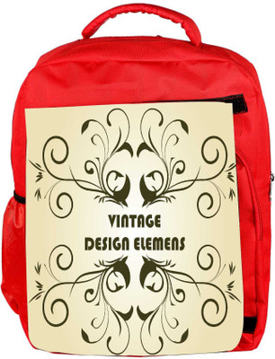 

Snoogg Eco Friendly Canvas Floral Background Backpack Rucksack School Travel Unisex Casual Canvas Bag Bookbag Satchel 5 L Backpack(Red)