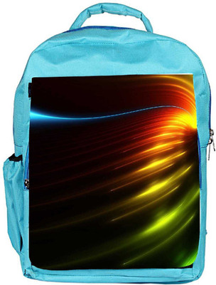 

Snoogg Eco Friendly Canvas Colorful Waves Designer Backpack Rucksack School Travel Unisex Casual Canvas Bag Bookbag Satchel 5 L Backpack(Blue)