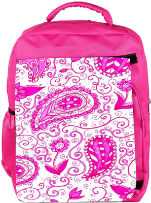 

Snoogg Eco Friendly Canvas Paisley Pink Pattern Backpack Rucksack School Travel Unisex Casual Canvas Bag Bookbag Satchel 5 L Backpack(Pink)
