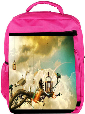 

Snoogg Eco Friendly Canvas Creative Wallpaper Ideas Designer Backpack Rucksack School Travel Unisex Casual Canvas Bag Bookbag Satchel 5 L Backpack(Pink)