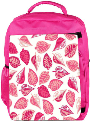 

Snoogg Eco Friendly Canvas Pink Leaves Designer Backpack Rucksack School Travel Unisex Casual Canvas Bag Bookbag Satchel 5 L Backpack(Pink)