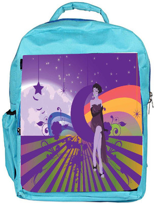 

Snoogg Eco Friendly Canvas Abstract Illustration Backpack Rucksack School Travel Unisex Casual Canvas Bag Bookbag Satchel 5 L Backpack(Blue)