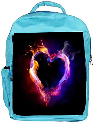 

Snoogg Eco Friendly Canvas Abstract Heart Designer Backpack Rucksack School Travel Unisex Casual Canvas Bag Bookbag Satchel 5 L Backpack(Blue)