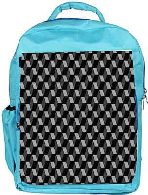 

Snoogg Eco Friendly Canvas Abstract Black And Grey Blocks Designer Backpack Rucksack School Travel Unisex Casual Canvas Bag Bookbag Satchel 5 L Backpack(Blue)