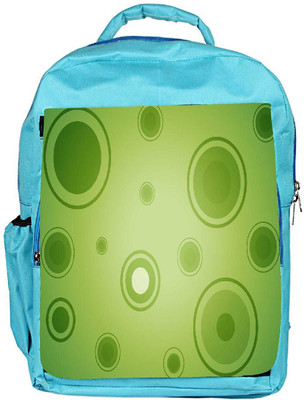 

Snoogg Eco Friendly Canvas Abstract Green Circles Designer Backpack Rucksack School Travel Unisex Casual Canvas Bag Bookbag Satchel 5 L Backpack(Blue)