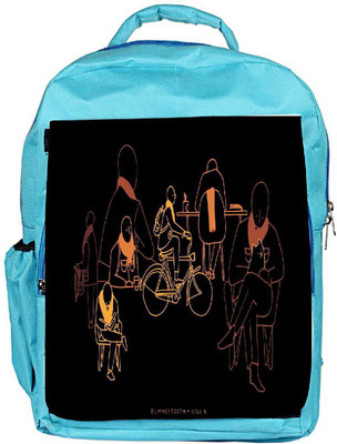 

Snoogg Eco Friendly Canvas Eric Ellis Designer Backpack Rucksack School Travel Unisex Casual Canvas Bag Bookbag Satchel 5 L Backpack(Blue)